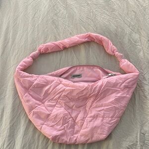 Graviet Pink Quilted Crossbody